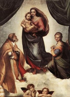 西斯廷圣母油画