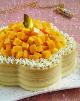 芒果慕斯可丽饼蛋糕