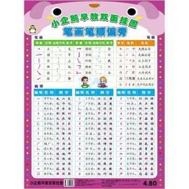 小企鹅早教双面挂图:笔画笔顺偏旁·基础识字