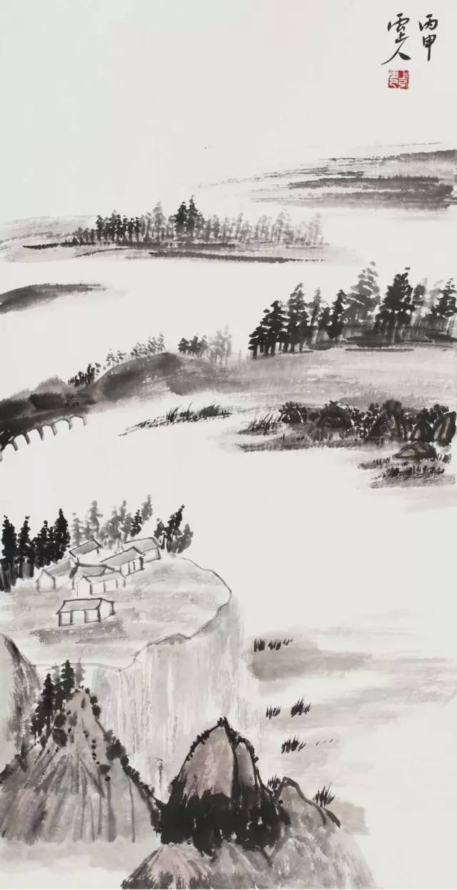 登高望远接远天 真广法师 65×33 2016