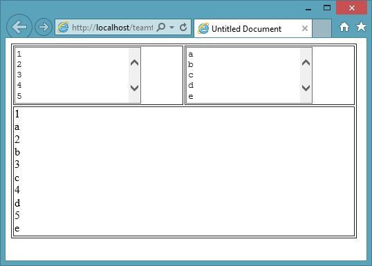 如何使用php把两个textarea的内容交叉显示在
